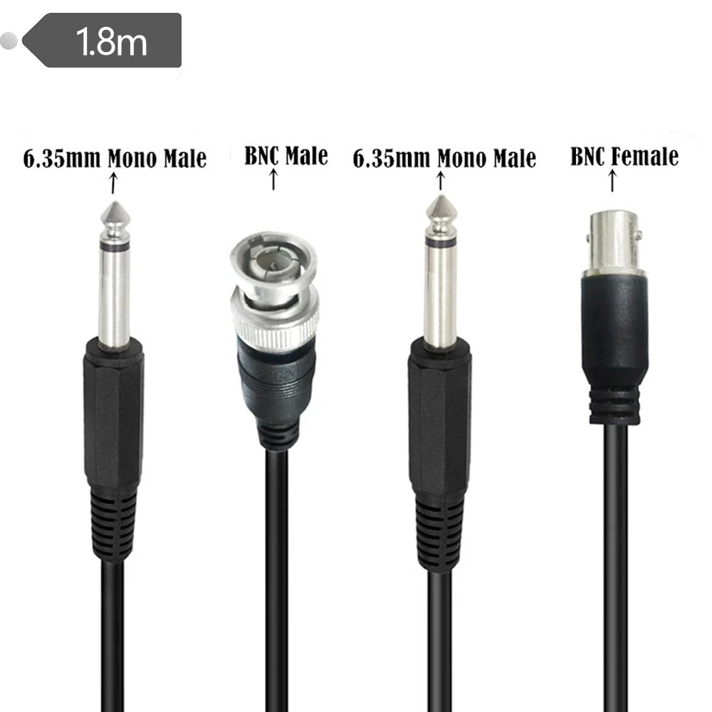 1.8M BNC Male to 6.35mm 1/4 In - Transmission Jack Adapter ulasan dan harga
